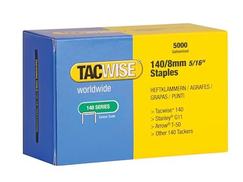 Tacwise 0341 Typ 140/8mm Professionelle Verzinkte Heftklammern, 5000 Stück von TACWISE