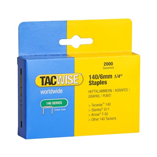 Tacwise 0345 Typ 140/6mm Professionelle Verzinkte Heftklammern, 2000 Stück von TACWISE