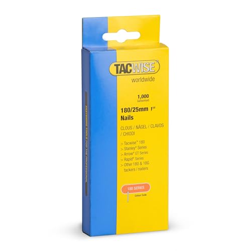 Tacwise 0361 Stauchkopfnägel Brad Typ 18G / 25 mm, Verzinkt, 1000 Stück Tacwise 0361 Stauchkopfnägel Brad Typ 18G / 25 mm, Verzinkt, 1000 Stück von TACWISE