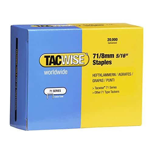 Tacwise 0368 Typ 71/8mm verzinkte Heftklammern, 20.000 Stück von TACWISE