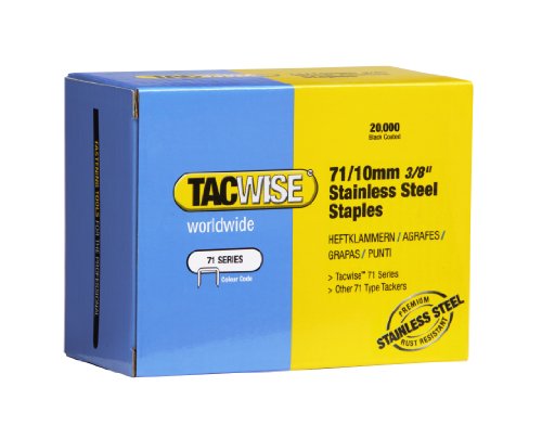 Tacwise 0375 Edelstahlklammern (71/10mm,20.000 Stück pro Verpackung) von TACWISE