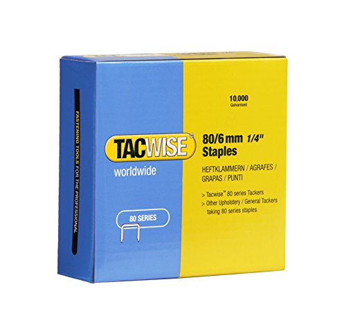 Tacwise 0381 Typ 80/6 mm Verzinkte Polsterklammern, 10.000 Stück von TACWISE