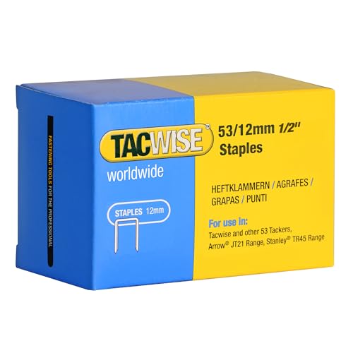 Tacwise 0450 Typ 53/12 mm Verzinkte Heftklammern, 5000 Stück von TACWISE