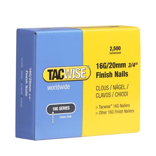 Tacwise 0665 Typ 16G / 20 mm Verzinkte Nägel, Packung mit 2500 Stück von TACWISE