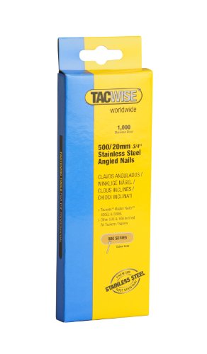 Tacwise 1131 Typ 500/20mm gewinkelte Edelstahl Nägel, 1.000 Stück von TACWISE