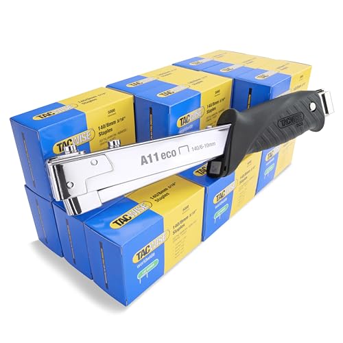 Tacwise 1179 A11 ECO Hammertacker mit 75.000 x 140/8mm Heftklammern, Verwendet Heftklammern des Typs 140/6 -10mm von TACWISE