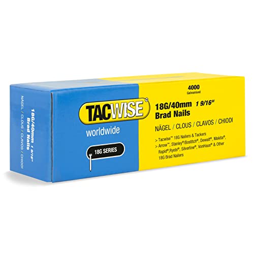 TACWISE 1714 Stauchkopfnägel Brad Typ 18G / 40 mm, verzinkt, Silberfarbig, 40mm TACWISE 1714 Stauchkopfnägel Brad Typ 18G / 40 mm, verzinkt, Silberfarbig, 40mm von TACWISE