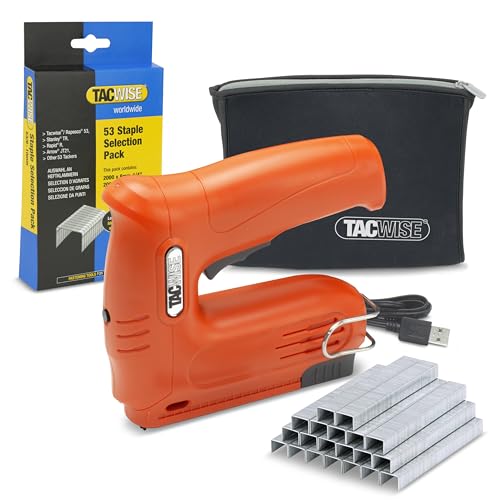 Tacwise 1785 Hobby 53-13EL Akku 4V Tacker/Nagler mit 8000 Heftklammern und Tasche, verwendet Heftklammern des Typs 53/13 und Nägel des Typs 18G Tacwise 1785 Hobby 53-13EL Akku 4V Tacker/Nagler mit 8000 Heftklammern und Tasche, verwendet Heftklammern des Typs 53/13 und Nägel des Typs 18G von TACWISE