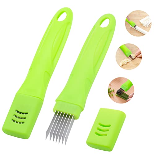 TACYKIBD Scallion Slicer Frühlingszwiebel Schneider Edelstahl Zwiebel wellenschneider Gemüseschneider Spring Onion Cutter Shred Silk Knife Gemüse Obst Edelstahl Messer Multifunktion Küchenwerkzeug von TACYKIBD