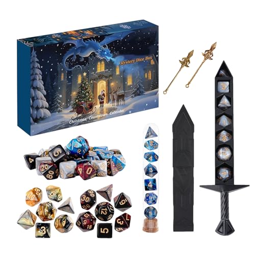 DICE Christmas Advent Calendars 2025 - Weihnachts -Countdown -Kalender mit 24 Würfelsätzen - Festliches Rollenspieltischspiel für Erwachsene Teenager DICE Christmas Advent Calendars 2025 - Weihnachts -Countdown -Kalender mit 24 Würfelsätzen - Festliches Rollenspieltischspiel für Erwachsene Teenager von TADAYIM