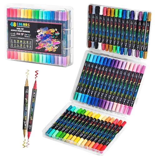 TADAYIM Ausmalmarker Für Erwachsene - Skizzierstifte,Doppelseitige Kunststifte Mit Feiner Und Pinselspitze 48 Farben Für Zeichnungen Auf Holz & Stoff Für Kinder Und Erwachsene TADAYIM Ausmalmarker Für Erwachsene - Skizzierstifte,Doppelseitige Kunststifte Mit Feiner Und Pinselspitze 48 Farben Für Zeichnungen Auf Holz & Stoff Für Kinder Und Erwachsene von TADAYIM