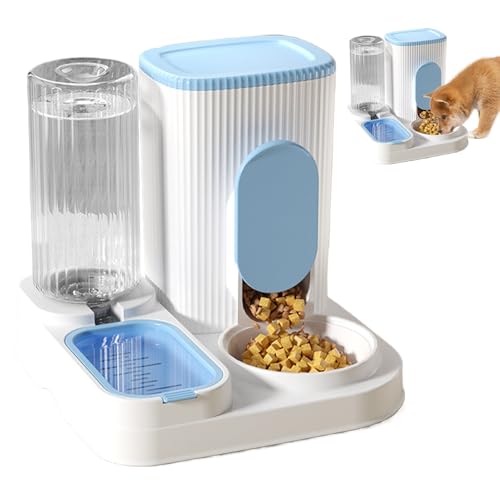 TADAYIM Automatischer Hundefutterautomat - Katzenfutter Spender & Wasserspender - 2 in 1 Futterstation Vorratsbehälter mit Frischhalte Wassernapf für Kleine Mittelgroße Große Haustiere TADAYIM Automatischer Hundefutterautomat - Katzenfutter Spender & Wasserspender - 2 in 1 Futterstation Vorratsbehälter mit Frischhalte Wassernapf für Kleine Mittelgroße Große Haustiere von TADAYIM