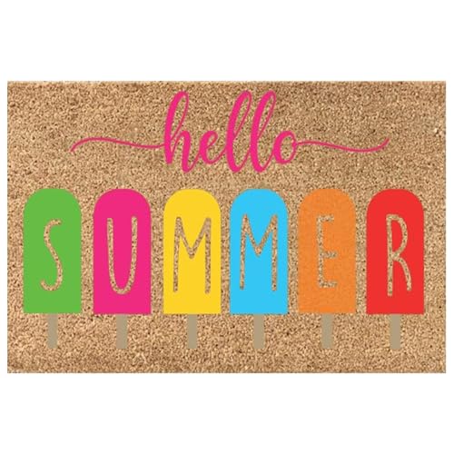 TADAYIM Fußmatte für den Außenbereich, Motiv: Wassermelonen-Druck, Hello Summer, dekorative Fußmatte, 40,6 x 61 cm, rutschfeste Gummi-Rückseite, Fußmatte für drinnen und draußen TADAYIM Fußmatte für den Außenbereich, Motiv: Wassermelonen-Druck, Hello Summer, dekorative Fußmatte, 40,6 x 61 cm, rutschfeste Gummi-Rückseite, Fußmatte für drinnen und draußen von TADAYIM