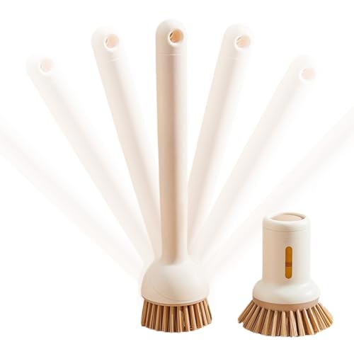 TADAYIM Geschirrbürste | Topfreiniger Mit Langem Griff,Multifunktionale Druck-Schrubberbürste Für Spülen, Töpfe & Pfannen Mit 2er-Set von TADAYIM