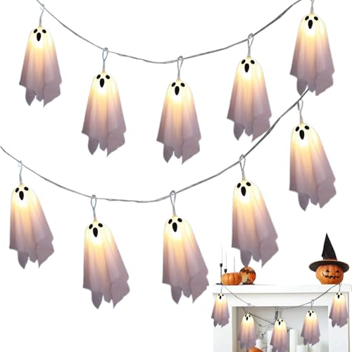 TADAYIM Halloween Ghost String Lights - LED Ghost Decorations Halloween String Lights - Outside Decorations Home Decor for Haunted House Yard Holiday Bedroom Tree Party Patio Indoor von TADAYIM