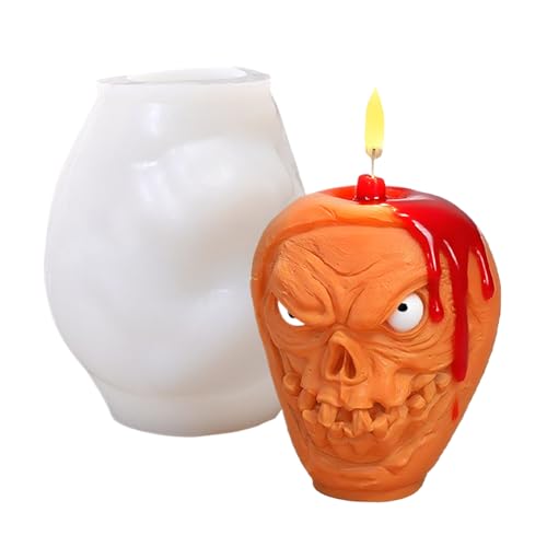 TADAYIM Halloween Resin Gießformen - Silikonform Für Aromatherapie Kerzen | Gruselige Bastelschablone Einfache Entformung Für Epoxidharz Gips Deko Seifenherstellung Kunstprojekte von TADAYIM