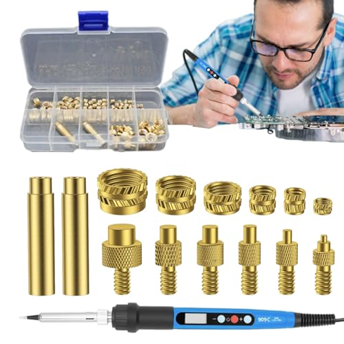 TADAYIM Hitzesetz-Einsätze - Gewindeeinsätze Für Reparaturen | Multifunktionales Lötspitzen-Set Für Möbelpflege, Haushalt Und Industrielle Reparaturen von TADAYIM