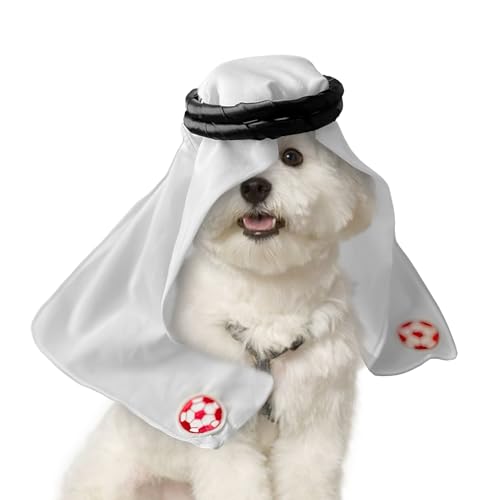 TADAYIM Hundekopfband - Mediterranes Wüsten Hundekopftuch,Halloween Kostüm Verkleidung Cosplay Fotozubehör Für Hunde Kleine Katzen Fest Party von TADAYIM