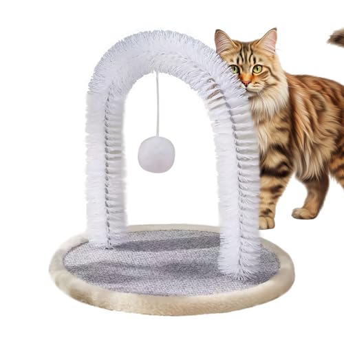 TADAYIM Katzengesichtskratzer – Katzenbogen-Pflegebürste mit Kratzunterlage | bissfestes Kätzchen-Kratzspielzeug, Haustierbedarf für mittelgroße, kleine Kätzchen von TADAYIM