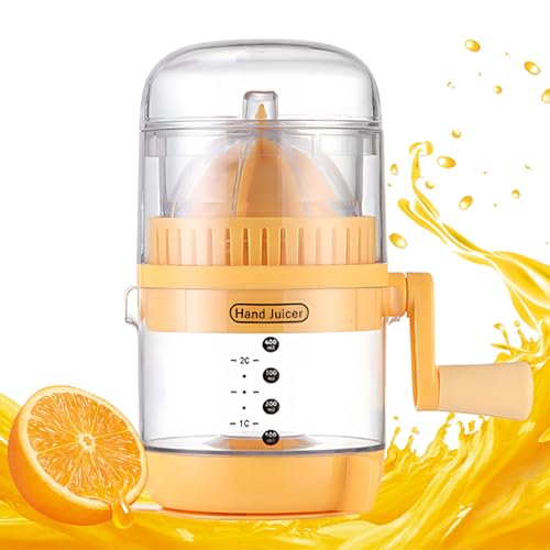 TADAYIM Manuelle Zitruspresse - Zitronen- und Limettenpresse mit Griff | Lebensmittelechter Tragbarer Fruchtextraktor mit Ausguss für Küche Camping Picknick von TADAYIM