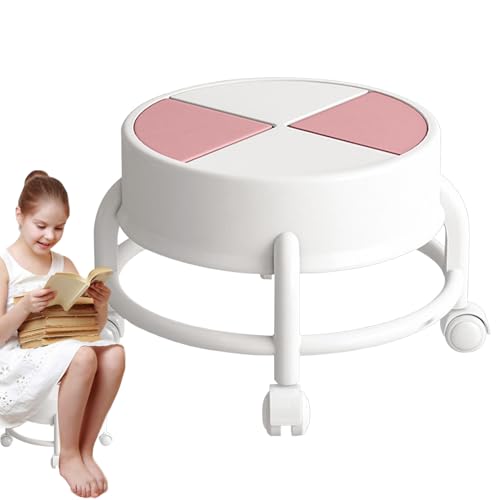 TADAYIM Niedriger Rollsitz, Niedriger Rollhocker - Rollbarer niedriger Stuhlsitz mit Rollen | Rollbarer Tritthocker, Rollhockerstuhl mit 360° drehbaren Rädern, rotierender Riemenscheiben-niedriger von TADAYIM