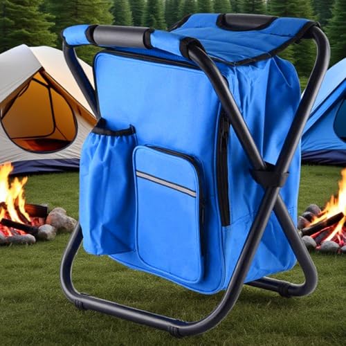 TADAYIM Outdoor Klappstuhl | Wasserdichter Klappstuhl - Campingliege Mit Rucksack Kühltasche Für Picknick Terrasse Pool Garten Balkon von TADAYIM