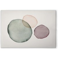 Leinwandbild Abstrakt Aquarell M1-No.51171 - Kunstdruck auf Leinwand in Bunt Creme - Wandbild 45 x 30 cm von TADESSI