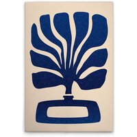 Leinwandbild Abstrakte Tintenkunst M1-No.51658 - Kunstdruck auf Leinwand in Creme Beige - Wandbild 30 x 45 cm von TADESSI