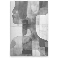 Leinwandbild Abstraktes Gesicht M1-No.52099 - Kunstdruck auf Leinwand in Grau Weiß - Wandbild 30 x 45 cm Leinwandbild Abstraktes Gesicht M1-No.52099 - Kunstdruck auf Leinwand in Grau Weiß - Wandbild 30 x 45 cm von TADESSI
