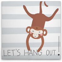 Leinwandbild Affe Kinderzimmer M1-No.50645 - Kunstdruck auf Leinwand in Weiß Braun - Wandbild 30 x 30 cm Leinwandbild Affe Kinderzimmer M1-No.50645 - Kunstdruck auf Leinwand in Weiß Braun - Wandbild 30 x 30 cm von TADESSI