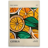 Leinwandbild Blechschild Retro Look Feigen M1-No.51768 - Kunstdruck auf Leinwand in Beige Violett - Wandbild 30 x 45 cm von TADESSI