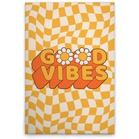 Leinwandbild Buntes Retro Bild "Good Vibes" M1-No.51633 - Kunstdruck auf Leinwand in Gelb Orange - Wandbild 30 x 45 cm Leinwandbild Buntes Retro Bild "Good Vibes" M1-No.51633 - Kunstdruck auf Leinwand in Gelb Orange - Wandbild 30 x 45 cm von TADESSI
