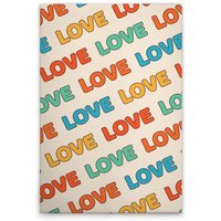 Leinwandbild Buntes Retro Bild "Love" M1-No.51647 - Kunstdruck auf Leinwand in Bunt Creme - Wandbild 80 x 120 cm von TADESSI
