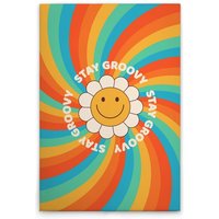 Leinwandbild Buntes Retro Bild "Stay Groovy" M1-No.51638 - Kunstdruck auf Leinwand in Bunt Gelb - Wandbild 30 x 45 cm Leinwandbild Buntes Retro Bild "Stay Groovy" M1-No.51638 - Kunstdruck auf Leinwand in Bunt Gelb - Wandbild 30 x 45 cm von TADESSI