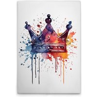 Leinwandbild Farbenfrohe Krone M1-No.52180 - Kunstdruck auf Leinwand in Bunt - Wandbild 40 x 60 cm Leinwandbild Farbenfrohe Krone M1-No.52180 - Kunstdruck auf Leinwand in Bunt - Wandbild 40 x 60 cm von TADESSI