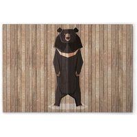 Leinwandbild Holzoptik Bär M1-No.50946 - Kunstdruck auf Leinwand in Braun Beige - Wandbild 45 x 30 cm Leinwandbild Holzoptik Bär M1-No.50946 - Kunstdruck auf Leinwand in Braun Beige - Wandbild 45 x 30 cm von TADESSI