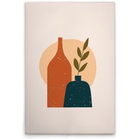 Leinwandbild Japandi Bild M1-No.51623 - Kunstdruck auf Leinwand in Creme Bunt - Wandbild 30 x 45 cm von TADESSI