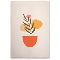 Leinwandbild Japandi Bild M1-No.51628 - Kunstdruck auf Leinwand in Creme Bunt - Wandbild 30 x 45 cm von TADESSI