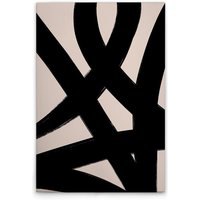 Leinwandbild Minimalistisch Schwarz Beige M1-No.51508 - Kunstdruck auf Leinwand in Creme Schwarz - Wandbild 30 x 45 cm von TADESSI