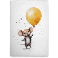 Leinwandbild Niedliche Maus Gelb M1-No.52194 - Kunstdruck auf Leinwand in Weiß Braun - Wandbild 30 x 45 cm Leinwandbild Niedliche Maus Gelb M1-No.52194 - Kunstdruck auf Leinwand in Weiß Braun - Wandbild 30 x 45 cm von TADESSI