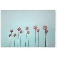 Leinwandbild Palmen Zart Blau Rosa M1-No.51066 - Kunstdruck auf Leinwand in Blau Rosa - Wandbild 45 x 30 cm von TADESSI