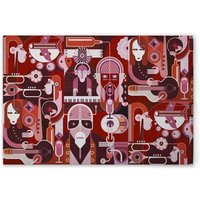 Leinwandbild Pop Art Abstrakt M1-No.50936 - Kunstdruck auf Leinwand in Rot Rosa - Wandbild 45 x 30 cm Leinwandbild Pop Art Abstrakt M1-No.50936 - Kunstdruck auf Leinwand in Rot Rosa - Wandbild 45 x 30 cm von TADESSI