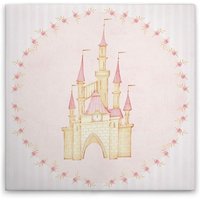 Leinwandbild Prinzessinnen Schloss M1-No.50634 - Kunstdruck auf Leinwand in Beige Gelb - Wandbild 40 x 40 cm von TADESSI