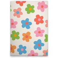 Leinwandbild Retro Blumen Bunt M1-No.51695 - Kunstdruck auf Leinwand in Creme Weiß - Wandbild 50 x 75 cm Leinwandbild Retro Blumen Bunt M1-No.51695 - Kunstdruck auf Leinwand in Creme Weiß - Wandbild 50 x 75 cm von TADESSI