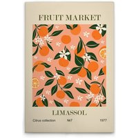 Leinwandbild Retroschild Mandarinen M1-No.51723 - Kunstdruck auf Leinwand in Beige Orange - Wandbild 30 x 45 cm Leinwandbild Retroschild Mandarinen M1-No.51723 - Kunstdruck auf Leinwand in Beige Orange - Wandbild 30 x 45 cm von TADESSI