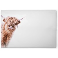 Leinwandbild Tiere Kuh M1-No.51141 - Kunstdruck auf Leinwand in Weiß Braun - Wandbild 45 x 30 cm von TADESSI