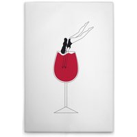 Leinwandbild Weinglas WG Küche M1-No.51533 - Kunstdruck auf Leinwand in Weiß Schwarz - Wandbild 30 x 45 cm Leinwandbild Weinglas WG Küche M1-No.51533 - Kunstdruck auf Leinwand in Weiß Schwarz - Wandbild 30 x 45 cm von TADESSI