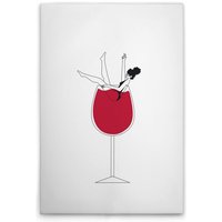 Leinwandbild Weinglas WG Küche M1-No.51538 - Kunstdruck auf Leinwand in Weiß Schwarz - Wandbild 30 x 45 cm Leinwandbild Weinglas WG Küche M1-No.51538 - Kunstdruck auf Leinwand in Weiß Schwarz - Wandbild 30 x 45 cm von TADESSI