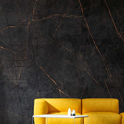 TADESSI | Fototapete | Vliestapete | Digitaldruck in Marmor-Optik | Schwarz | 3.71 x 2.80 m | Modern | Tapete für Wohnzimmer - Flur - Büro - Küche - Wohnräume TADESSI | Fototapete | Vliestapete | Digitaldruck in Marmor-Optik | Schwarz | 3.71 x 2.80 m | Modern | Tapete für Wohnzimmer - Flur - Büro - Küche - Wohnräume von TADESSI
