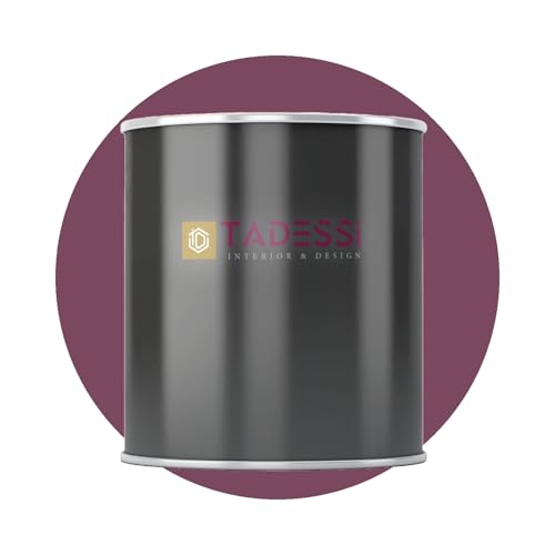 TADESSI Innenfarbe Violett - Aubergine - abwaschbare Wandfarbe matt - Dispersionsfarbe - Geruchsarm und Lösemittelfrei - 2.5 Liter Gebinde von TADESSI